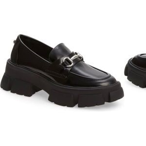 Steve Madden Platform Loafer in Black